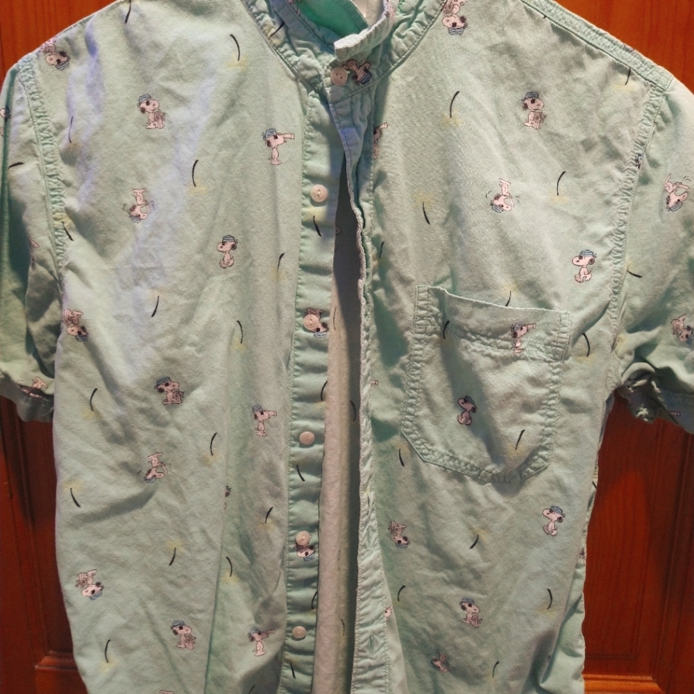 Peanuts Short Sleeve Button Down